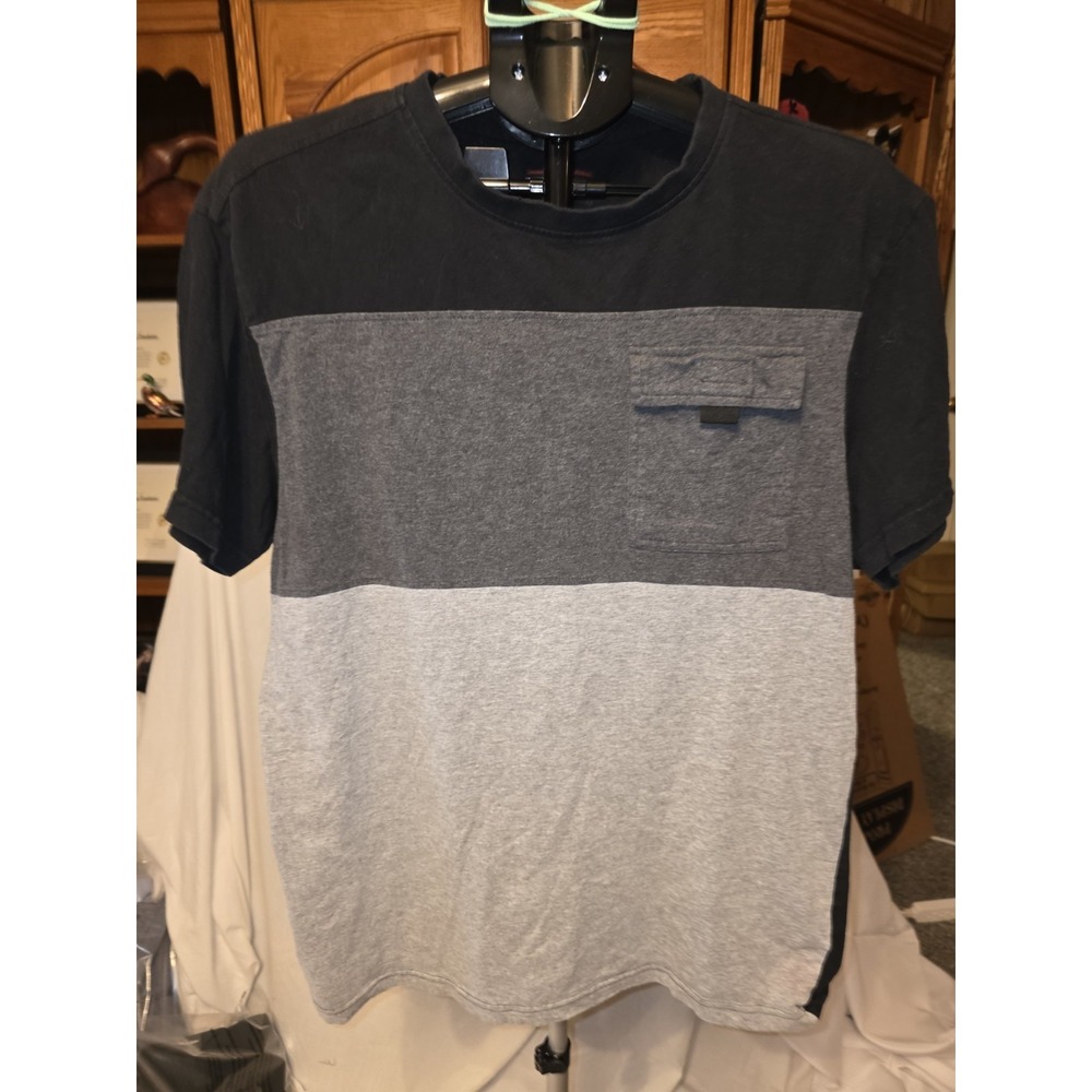 Akademiks Shirt Size Xl 22" PTP, 29" Long. Short Sleeve, Front Pocket.